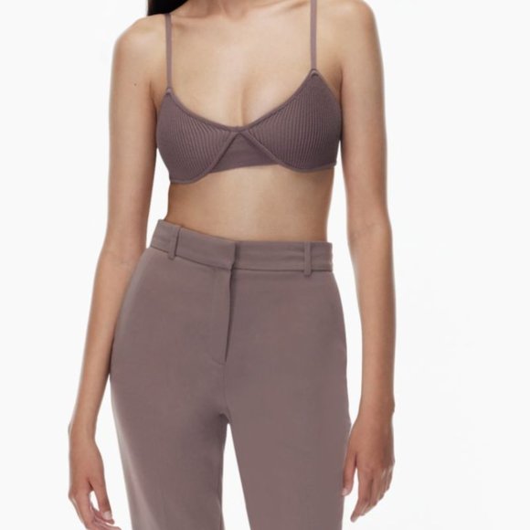 NWT Aritzia Babaton Sculpt Knit Bra Top Rib-knit bra top - Picture 6 of 8